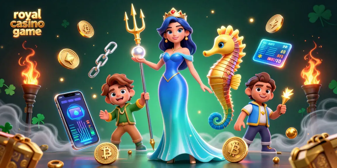 Win big in the royal casino game with vibrant characters and exciting elements around them.