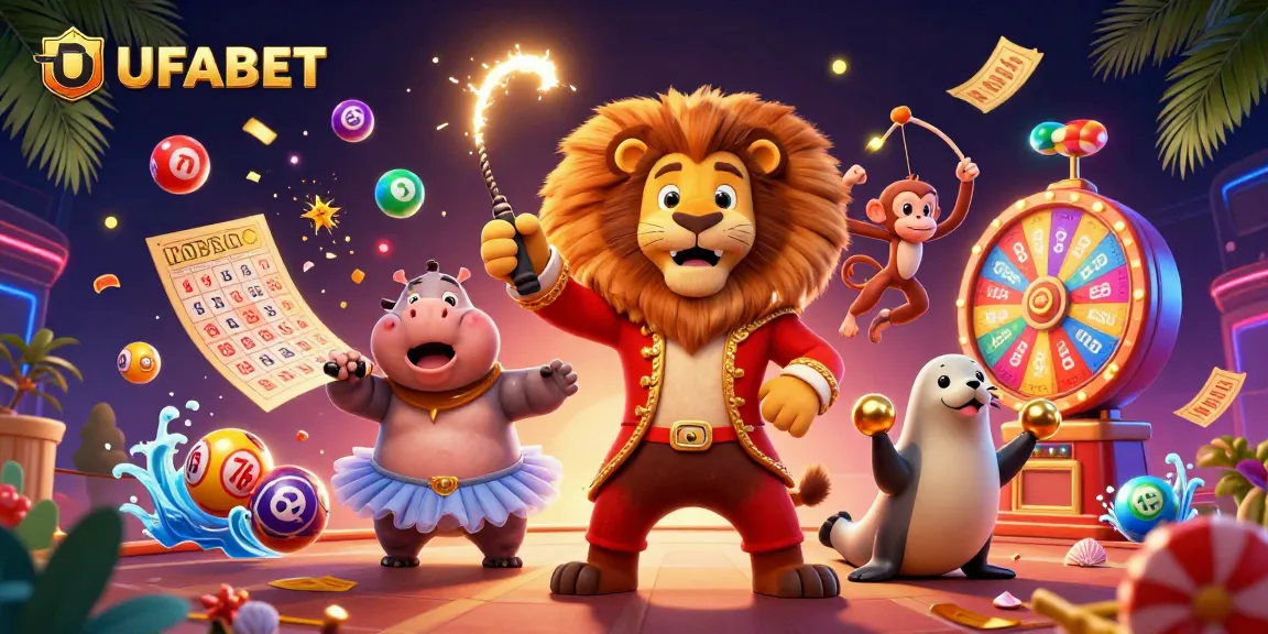 Win big with UFABET's exciting lottery scene featuring dynamic characters and vibrant colors.