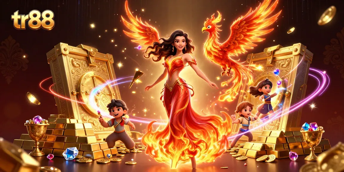 Experience the excitement at tr88 with fiery slots and treasures in a vibrant casino atmosphere.