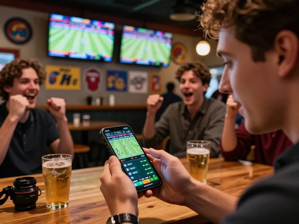 Engaging in live sports betting on soibetzz app during exciting game.