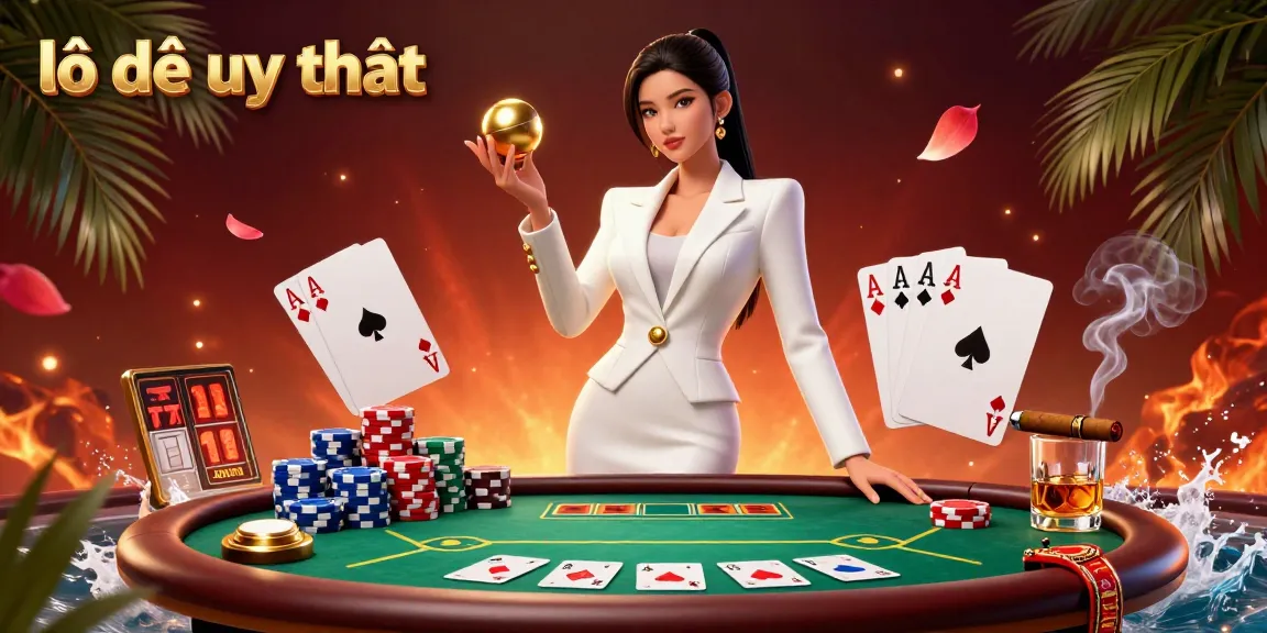 Experience thrilling lô đề uy tín gameplay with vibrant casino elements in this dynamic illustration.