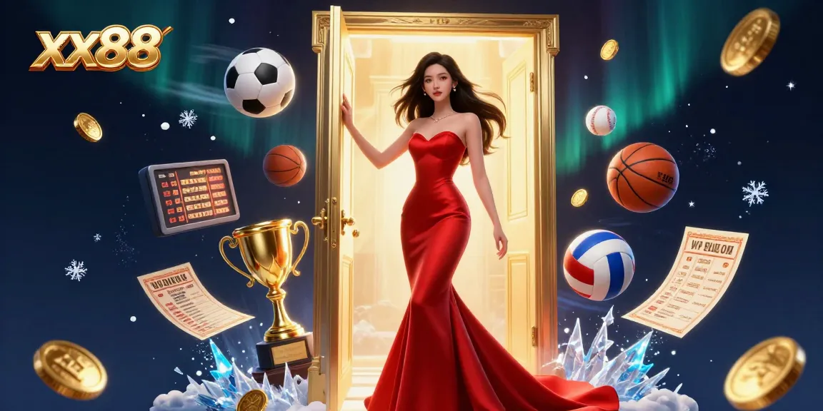 Feel the excitement of betting at xx88 with a stunning casino illustration featuring vibrant elements and a VIP setting.