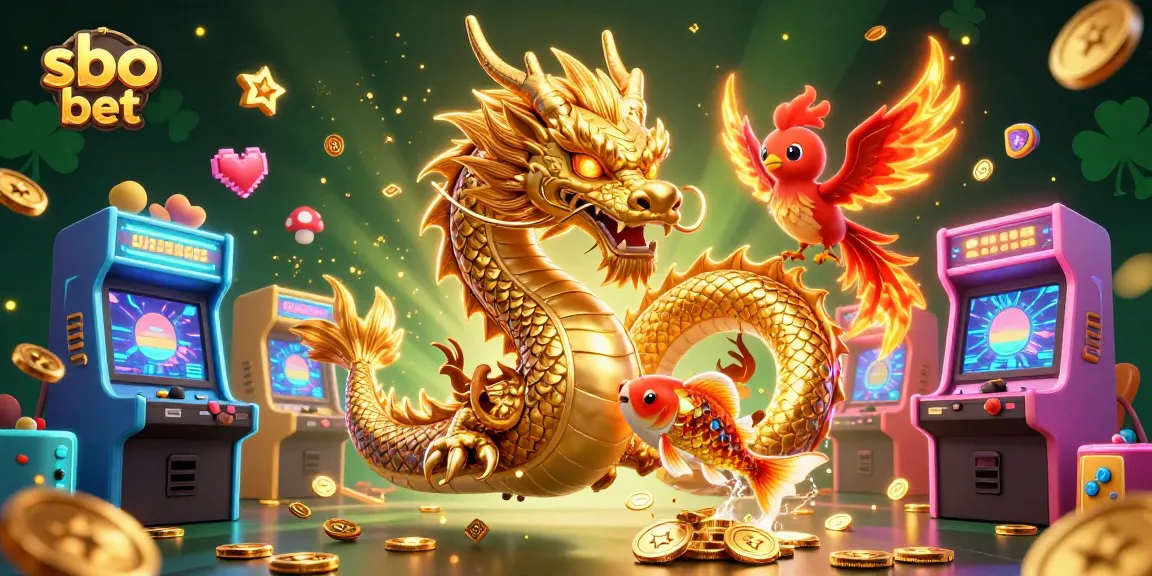 Experience dynamic sports betting thrills with sbo bet featuring vibrant dragons and golden koi fish.