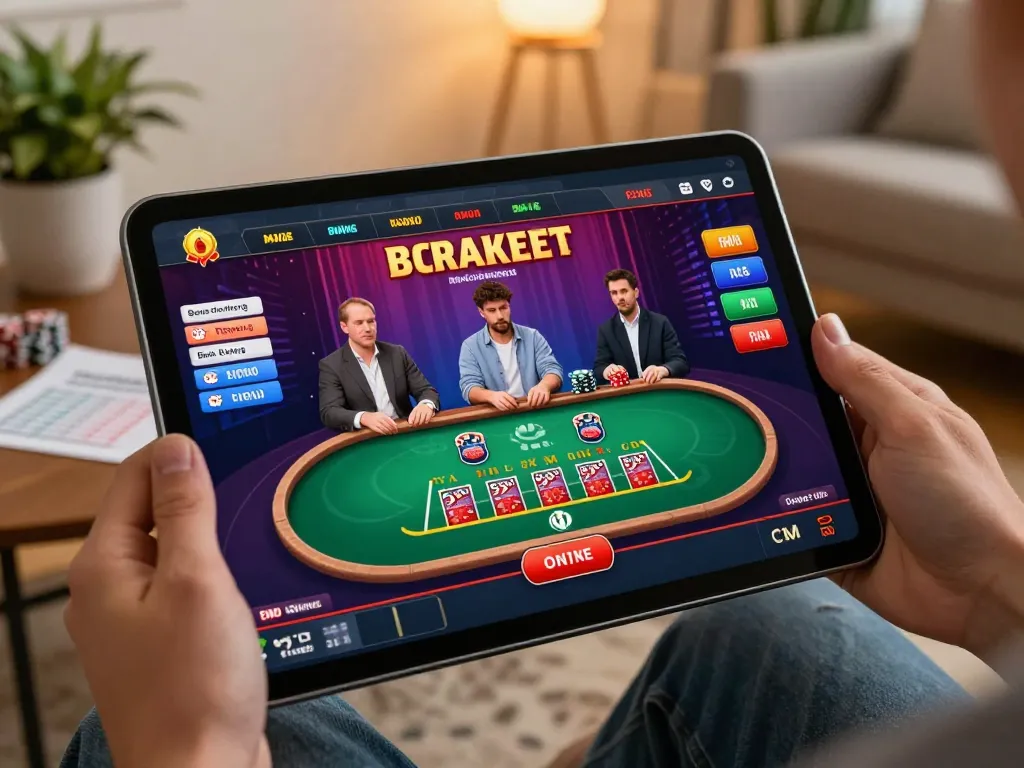 Engaging online blackjack game on tablet reflecting fly8800 with strategic betting insights